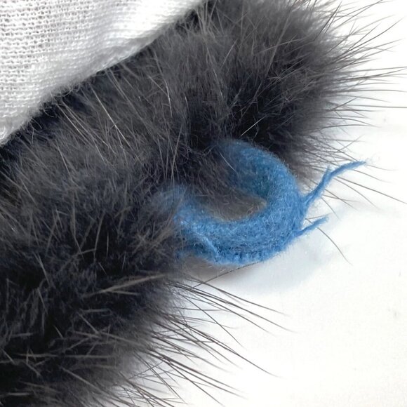FENDI Attached color collar Blue x gray - Picture 7 of 8